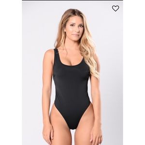 Black one piece bikini